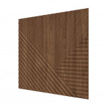 Стеновая квадратная панель Пирамида МДФ Ликорн Орех-темный Стеновая квадратная панель Пирамида МДФ Ликорн Орех-темный