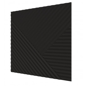 Стеновая квадратная панель Пирамида МДФ Ликорн Черная