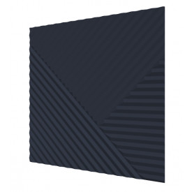 Стеновая квадратная панель Пирамида МДФ Ликорн Темно-синяя