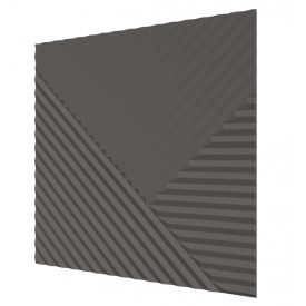 Стеновая квадратная панель Пирамида МДФ Ликорн Графит