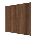 Стеновая квадратная панель Полосы МДФ Ликорн Орех темный