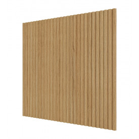 Стеновая квадратная панель Полосы МДФ Ликорн Орех светлый