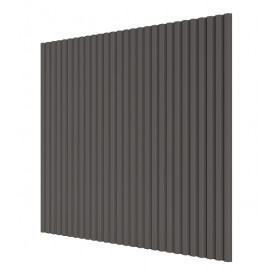 Стеновая квадратная панель Полосы МДФ Ликорн Графит