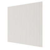 Стеновая квадратная панель Полосы МДФ Ликорн Белый Стеновая квадратная панель Полосы МДФ Ликорн Белый
