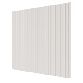 Стеновая квадратная панель Полосы МДФ Ликорн Белый