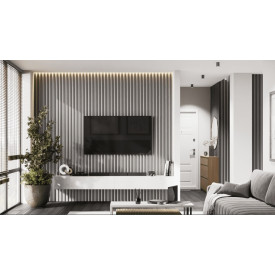 Рейка для стены с отделкой МДФ Ликорн РП-2.16.2800 Тёмно-серая