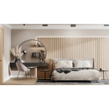 Реечная стеновая панель МДФ Ликорн Дуб янтарный натуральный РП-1.П.16.2800 – правая завершающая рейка