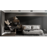 Реечная стеновая панель МДФ Ликорн Чёрная матовая РП-1.П.16.2800 – правая завершающая рейка Реечная стеновая панель МДФ Ликорн Чёрная матовая РП-1.П.16.2800 – правая завершающая рейка