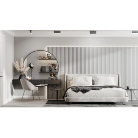 Реечная стеновая панель МДФ Ликорн Светло-серая матовая РП-1.С.16.2800 – серединная рейка