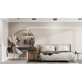 Реечная стеновая панель МДФ Ликорн Кремовая матовая РП-1.П.16.2800 – правая завершающая рейка