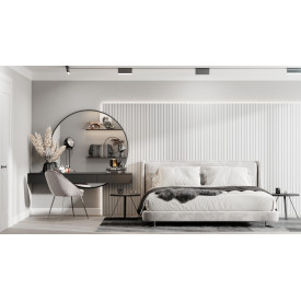 Реечная стеновая панель МДФ Ликорн Белая матовая РП-1.Л.16.2800 – левая начальная рейка