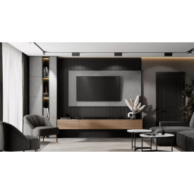 Начальная Скандинавская панель МДФ Ликорн СП-1 Чёрная