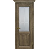 Дверь ПВХ Мариам Тоскана-1 Бруно Сатинат с художественным рисунком решетка
