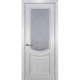 Дверь ПВХ Мариам Сиена-3 Сатинат патина белый серебро