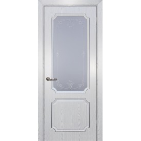 Дверь ПВХ Мариам Сиена-4 Сатинат патина Белый серебро