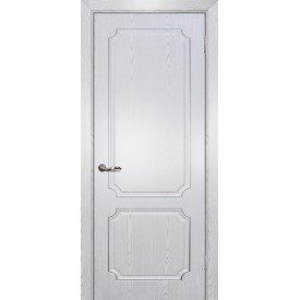 Дверь ПВХ Мариам Сиена-4 глухое патина Белый серебро