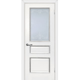 Дверь экошпон Мариам Мурано-2 Сатинат белый, патина серебро