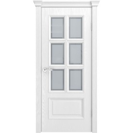 Дверь шпонированная Текона Фрейм 10 со стеклом Ясень белоснежный